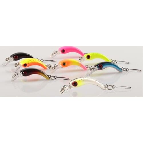 1pcs New Fishing Lure 1.3g 40mm Trout Mini Crankbait Wobblers Fishing Tackle Freshwater Minnow Crank Artificial Hard Bait Bass