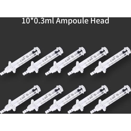 10Pcs 0.5ml/0.3ml Syringe Needle Ampoule Head for Lip Filler Injection Hyaluron Pen Hyaluronic Acid Pen Disposable Anti Wrinkle
