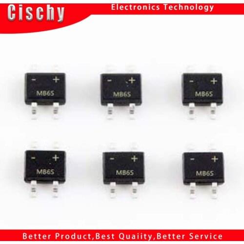 10pcs 600V 0.5A SOP-4 SMD rectifier diode bridge mb6s