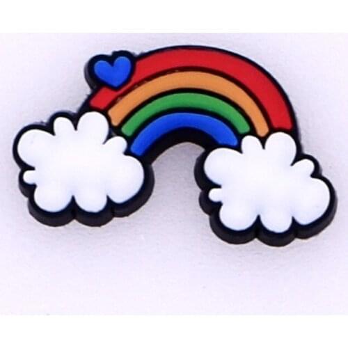 10 pcs Sky Sun Star Clouds Moon Rainbow Ballons Festival Kids Gifts Cheap Mini Shoes Accessory Bracelet Charms XH-88
