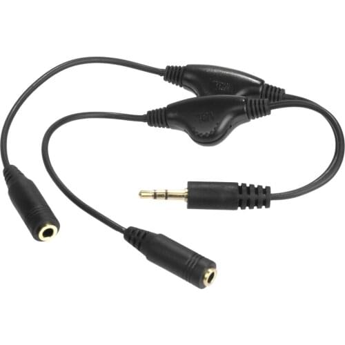 3.5mm Headset Adapter Cable Male To 2 Female Y Splitter Headphone Jack Splitter Cord 3.5mm Audio Extension Cable For IPhone MP3