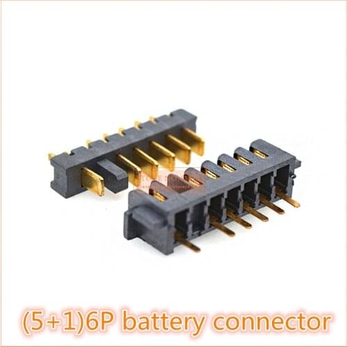 5pair/LOT Laptop NoteBook Battery connector 6Pin female male for repair DIY drone socket pitch 2.5mm