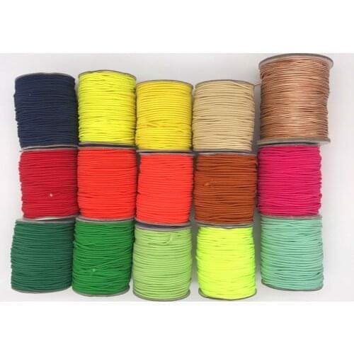 5yards 2mm Colorful Best-Quality Round Elastic Band Round Elastic Rope Rubber Band Elastic Line DIY Sewing Accessories