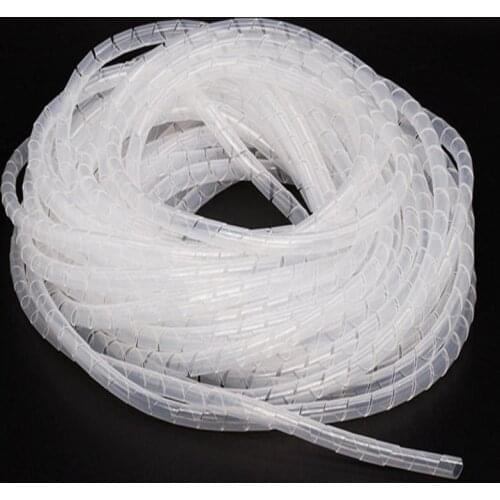 6mm white wire winding pipe coiling tube cases cover wire bobbin cable conduit pipe insulation hub