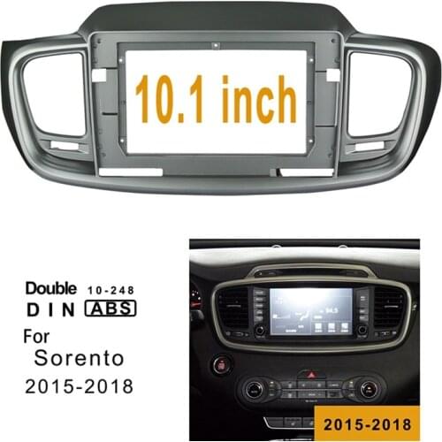 Car Stereo Radio DVD Fascia Panel Plate Trim Kit Frame 10.1Inch for KIA Sorento 2015-2018 Refitting Fascia Panel