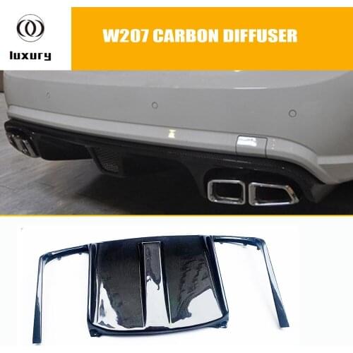W207 C207 Carbon Fiber Rear Bumper Diffuser Lip Spoiler for Benz W207 E-Class Coupe E260 E300 E350 Sport Bumper