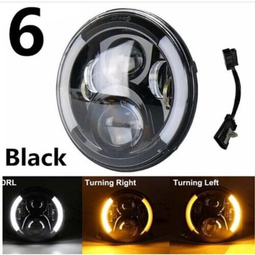 7" Inch H4 LED Headlight For motorcycles Davidsion Softail Slim Fat Boy 7inch Halo Angel Eye DRL Led Motorcycle Headlamp