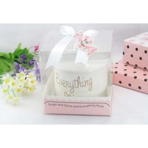 20pcs "Sugar & Spice Everything Nice" Ceramic Sugar Bowl + Novelty wedding favors baby shower gift