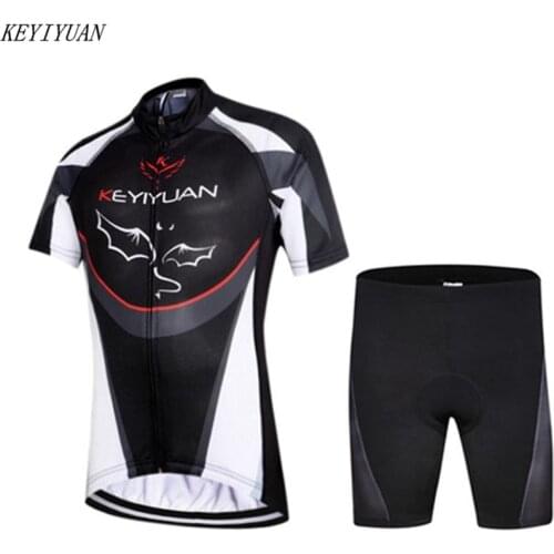 KEYIYUAN Children Cycling Jersey Bike Team MTB Short Sleeve Bicycle Cycling Clothing Kids summer sports Quick Dry bike jersey