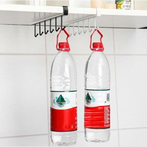 Kitchen Cupboard Storage Rack Cupboard Shelf Hanging Hook Organizer Closet Clothes Glass Mug Shelf Hanger Wardrobe Holder