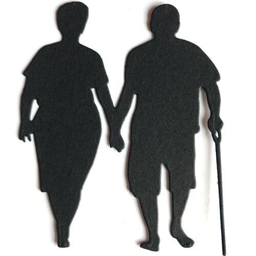 Old Man People Craft Metal Cutting Dies Cut Die Mold Senior Couple Scrapbook Paper Craft Knife Mould Blade Punch Stencils