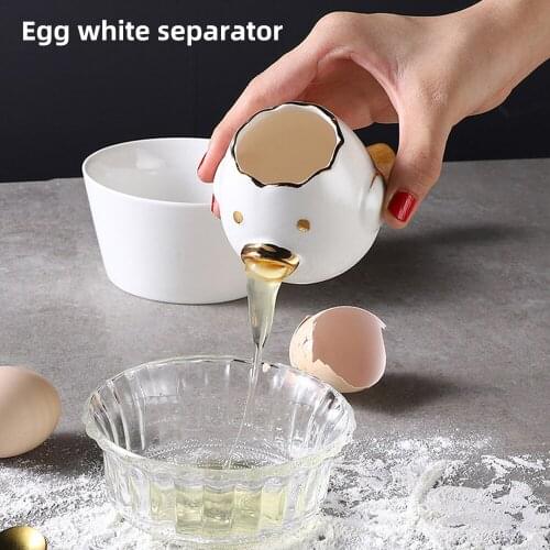 Cartoon Ceramic Chick Shape Yolk Separator Protein Separation Food-Grade Tools Kitchen Gadgets Lovely Chick Egg Divider