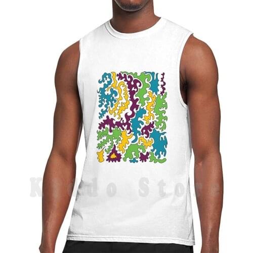Acid Trip And Yellow tank tops vest 100% Cotton Acid Trip Graphic Hipster Trendy Trending Tame Impala 70S Vintage