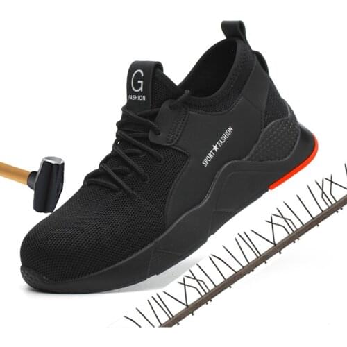 S3 Level Mens Steel Toe Work Safety Shoes Casual Breathable Outdoor Sneakers Puncture Proof Boots Comfortable Industrial Shoes