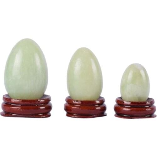Natural Jade Egg Yoni Massage Set Xiuyan Jade Crystal Mineral Ball Kegel Exercise Tool Pelvic Floor Muscle Vagina For Woman Care