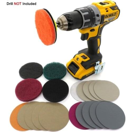 New 21Pcs DIY Car Lights Kit Polishing Restoration Headlights Repair Set Car Care Sanding Discs Pad M16 Drill Adapter No Drill