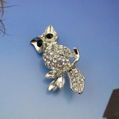 Korea New Arrival Owl Lovely Animal Brooches For Wedding Corsage Bouquet Vintage Hijab Scarf Pin Femininos Broches Game Bijoux