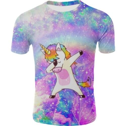 Baby Girl Clothes T shirt Colorful Unicorn Dabbing Cartoon Camisetas T-Shirts Boys Camiseta Kids Tshirt Licorne Shirts Unicornio