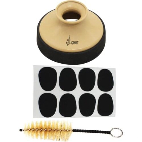Durable Alto Saxphone Practice Sourdine Silencer+Mouthpiece Patches Pads