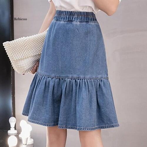 Женские юбки джинсовые Rebicoo China At AliExpress