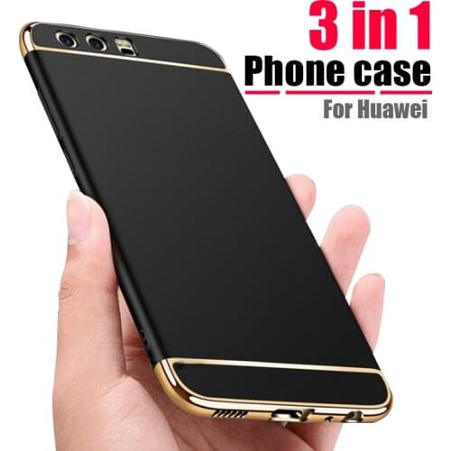 Luxury 360 Full Cover Plating Phone Case For Huawei P9 P10 P20 Pro P30 Lite P40 Mate 10 20 30 For PC Matte Hard Bumper Case Capa