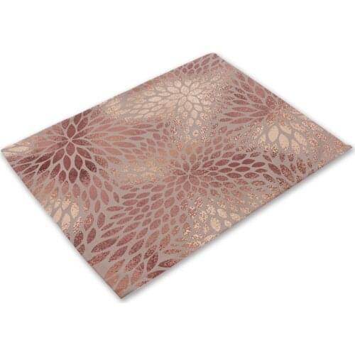 Pink Geometric Placemat Table Mat Creative Table Napkin for Wedding Kitchen Decor Creative Car Placemat Dining Decors