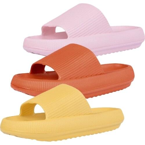 SHUJIN EVA Hole Leaking Slippers Women Bathroom Shoes Slides Anti-slip Summer Indoor Home Slippers Household Bath Sandals Men