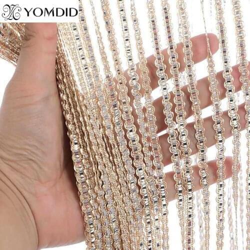 String Curtain Flash Line Shiny Tassel String Door Curtain Window Room Divider Valance Door Treatment Home Decoration cortinas