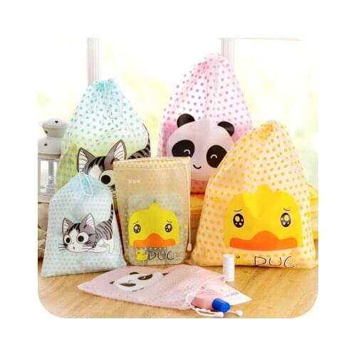 1PCS Women and girl Cartoon Cute Travel Cosmetic Bag Makeup Bag Waterproof Pouch Toiletry Storage Organizer Wash String Case