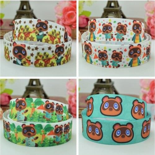 SUPWRF 16 22mm 38 50 75mm Animal cute ribbon Printed grosgrain ribbon hair bow DIY hair accessories decoration 50 Yards B0929