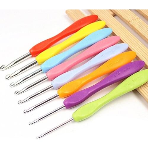 1 Set A variety of styles Aluminum Crochet Hooks with Plastic Handle Set of Knitted Needles Knitting Tools for Knitting Sweaters