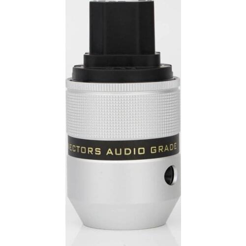 1pcs HI-End Power Pure Copper rhodium Plated Copper AC Power Cord UK/EU/AU/US Female IEC C7 plug connector