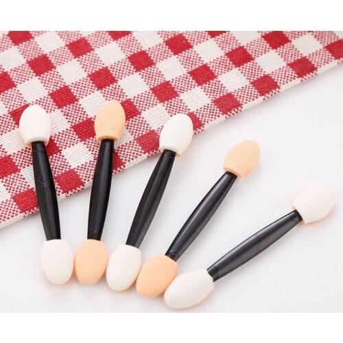 10 Pcs New Disposable Eyeshadow Applicator Double Head Latex Eyeshadow Sponge Eyeshadow Stick Eyeshadow Gloss Makeup Brush Tool