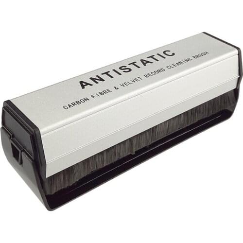 2 in 1 Carbon Fiber+ Velvet Vinyl Record Anti Static Cleaning Brush Dust Remover for LP Vinyl Records Tools QXNF