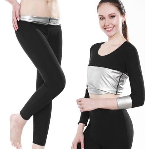 2020 Trendy Thermal Underwear Women Thermal Underwear Sauna Sweat Suits Sport Fashion Long Johns Thin Comfortable Shapewear Set