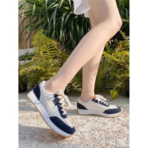2021 Casual White Shoes Fashion Student Womens Shoes Flat Shoes Increase Sports Shoes Canvas Shoes