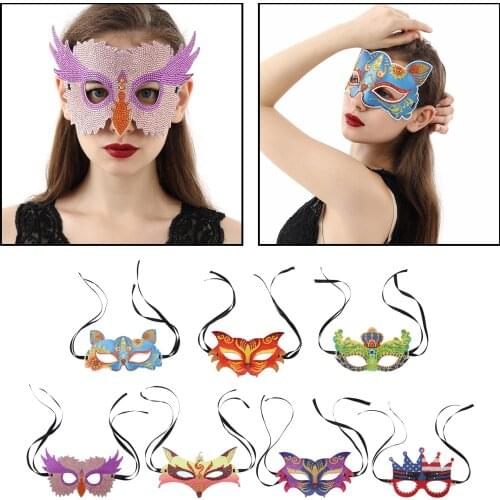 5D DIY Special Shaped Diamond Eye Mask Embroidery Craft Half Masquerade Mask