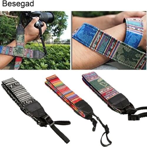 Besegad Bohemian Camera Neck Shoulder Strap Belt for Canon FujiFilm Nikon Olympus Panasonic Pentax Sony DSLR SLR Gadgets