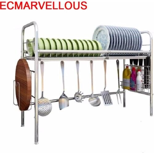 Etagere Keuken Pantry Organizer Escurreplatos Cosinha Dish Drying Stainless Steel Mutfak Cocina Organizador Cuisine Kitchen Rack