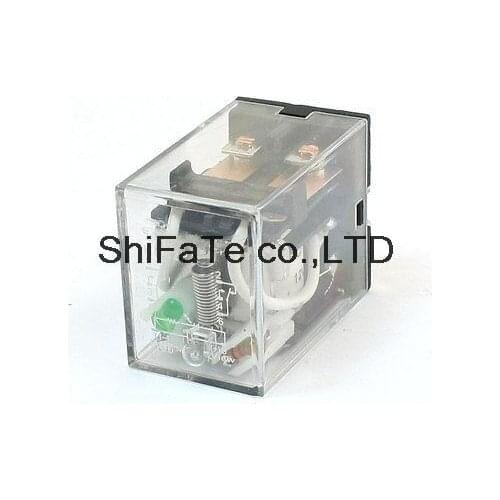 HH62P AC/DC 12/24/220/380V Coil 8Pin DPDT Green LED Indicator Power Relay