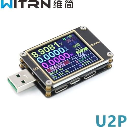 WITRN-U2p Current and Voltage Meter USB Tester QC4+ PD3.02.0PPS Fast Charge Protocol Capacity