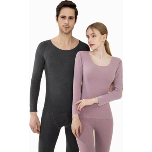 New Mens Autumn Winter Home Clothes Long Pants Sleepwear Suit Bottoming Shirt Seamless Velvet Warm Underwear Women Pajamas Set