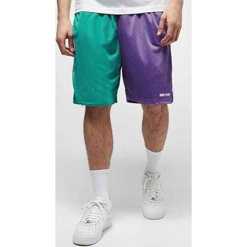 Summer Running Shorts Male Jogger Workout Sport Shorts Men Quick Drying Breathable Mesh Gym Training Fitness Colorblock Fashion