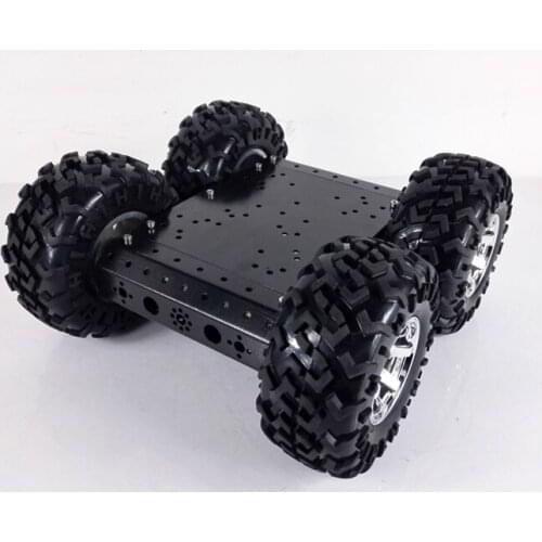 New Arrival C400 Metal 4WD car chassis Stainless Steel Frame with 130mm wheels . For remote control project and DIY .Owi