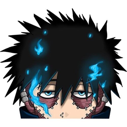 Cartoon My Hero Academia Dabi Peeker Car Decal Camper Van Sticker Car Accessories Scratch-Proof Decor Apply To Car Window Laptop