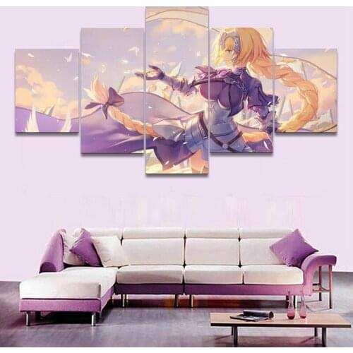 Wall Art Painting 5 Piece Anime Canvas Print Posters Modular Modern Decor Wall Pictures for Living Room Home Decoration