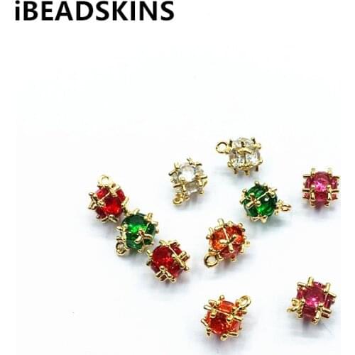 New arrival! Cubic Zirconia Bayberry-shape charm/Connectors for Necklace,Earrings parts,Accessories,hand Made Jewelry DIY