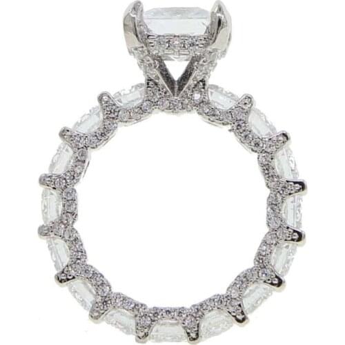 2020 new design high quality iced out bling wedding engagement ring for women 5A sparking cz jewelry