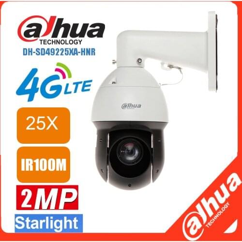 Original Mutil Language 4G Dahua h.265 2MP 25x Starlight IR WizSense Network PTZ Camera SD49225XA-HNR DH-SD49225XA-HNR IR 100m