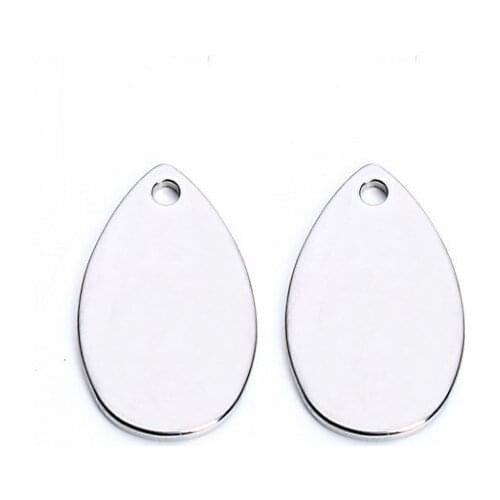 10pcs/lot 10mm*18mm stainless steel Water droplets Connector Metal Alloy Pendant For DIY bracelet Jewelry Making dgv34